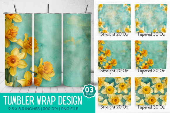 Download Daffodils Blossom Sublimation Tumbler - Blossom Collection
