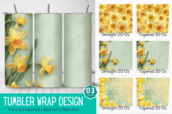 Download Daffodils Blossom Sublimation Tumbler - Blossom Collection