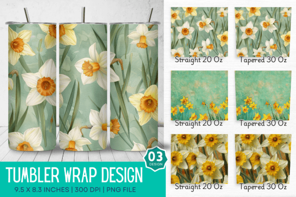 Download Daffodils Blossom Sublimation Tumbler - Blossom Collection
