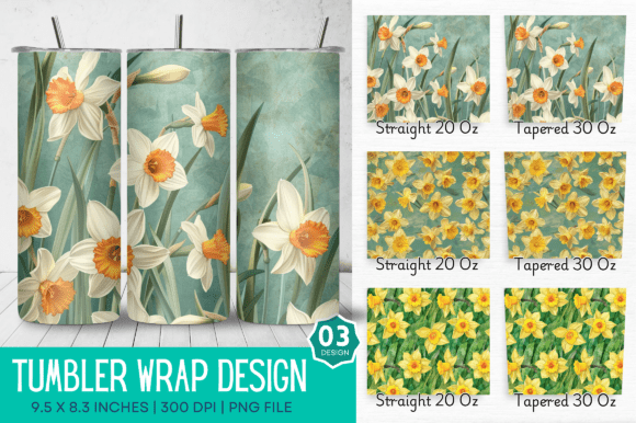 Download Daffodils Blossom Sublimation Tumbler - Blossom Collection