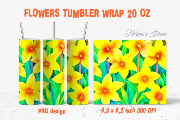 Download Yellow Flower Sublimation Tumbler Wrap - Yellow flower sublimation Collection