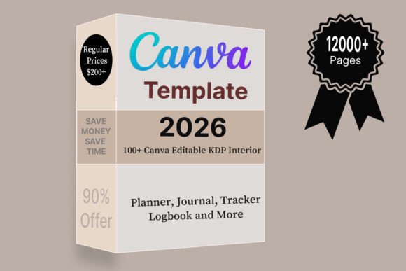 Download 100+ Editable Templates | KDP 2026 - Premium Bundle