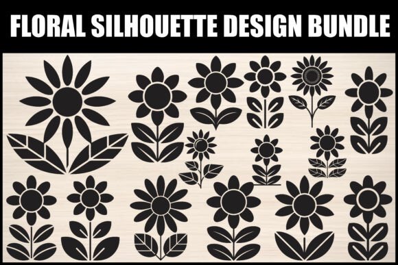 Download Floral Silhouette Design Bundle - Premium Resources